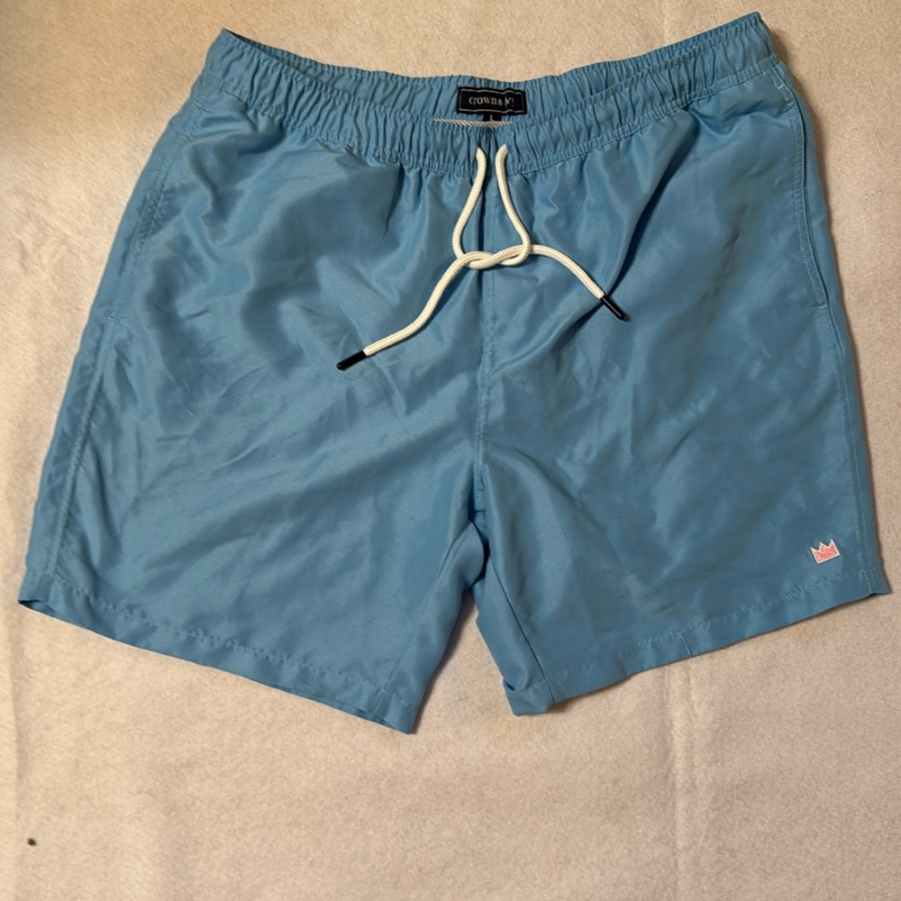 Crown and Ivy Men's Swimming Trunks Shorts Blue L